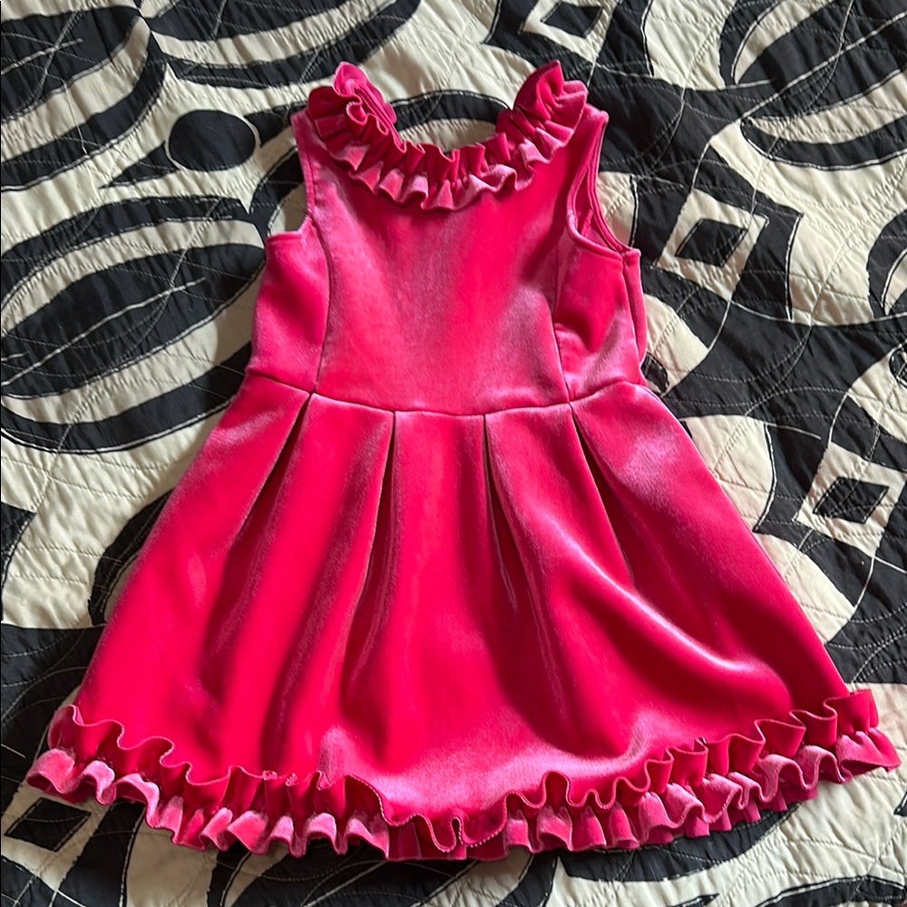 Vibrant Pink Ruffle Dress